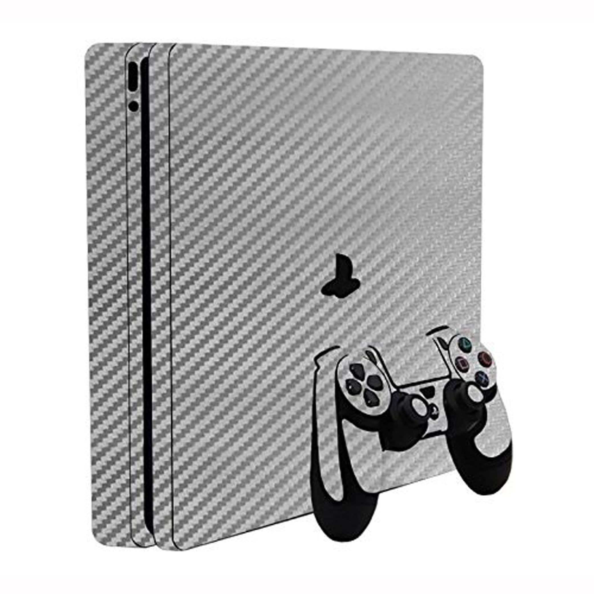 Elton Silver Carbon Theme 3M Skin Sticker Cover for PS4 Slim Console and Controllers [video game] (B06XJKMRXG) Amazon Price History, Amazon Price Tracker