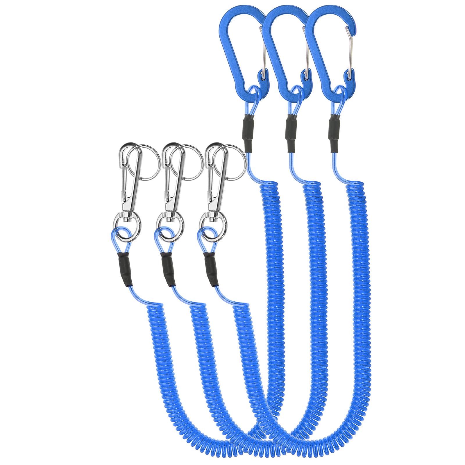 PATIKIL 3pcs Retractable Spring Coil Straps