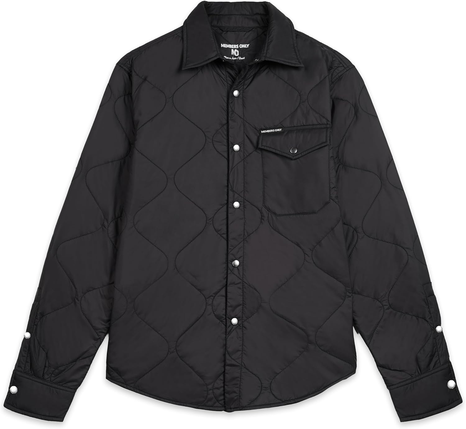 Members Only Quilted Mens Shirt Jacket | Flannel Lined Shirt Jacket for Men | Mens Quilted Jacket