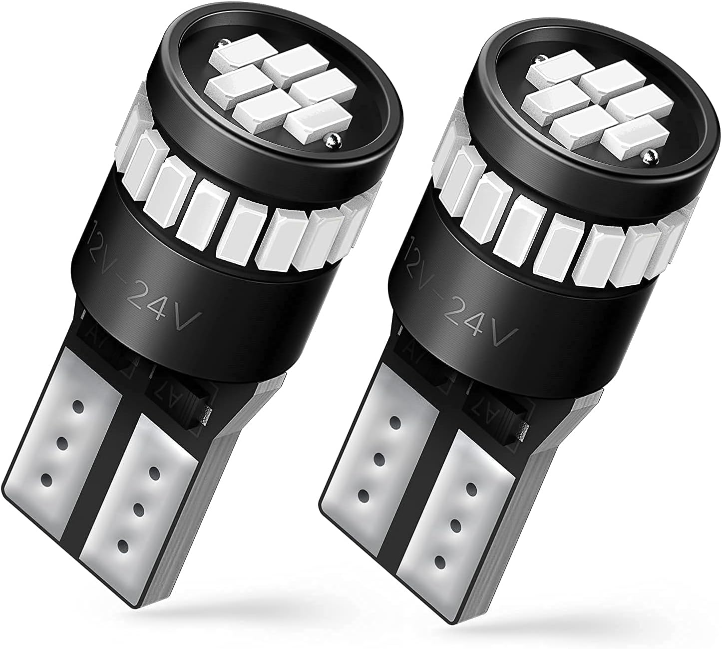 AUXITO 194 168 2825 W5W T10 LED Bulbs in White and Brilliant Red, Total 4 Bulbs