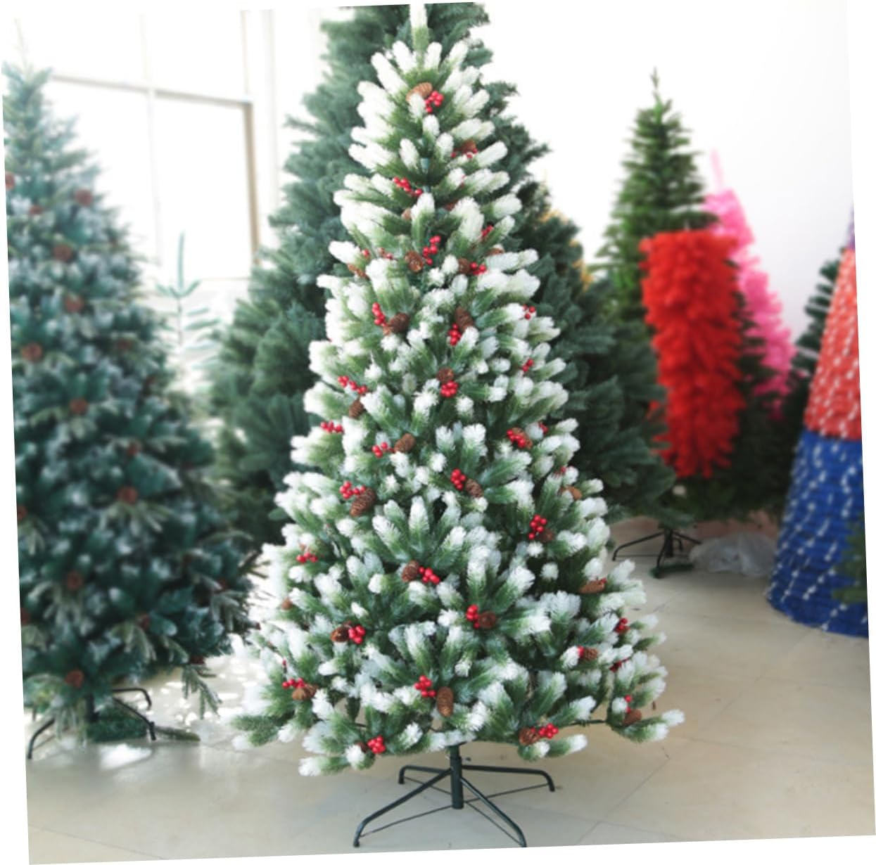 2pcs Metal Christmas Tree Stand Brackets Xmas Tree Holder for Stability Easy to Use and Secure Design for Holiday Decor