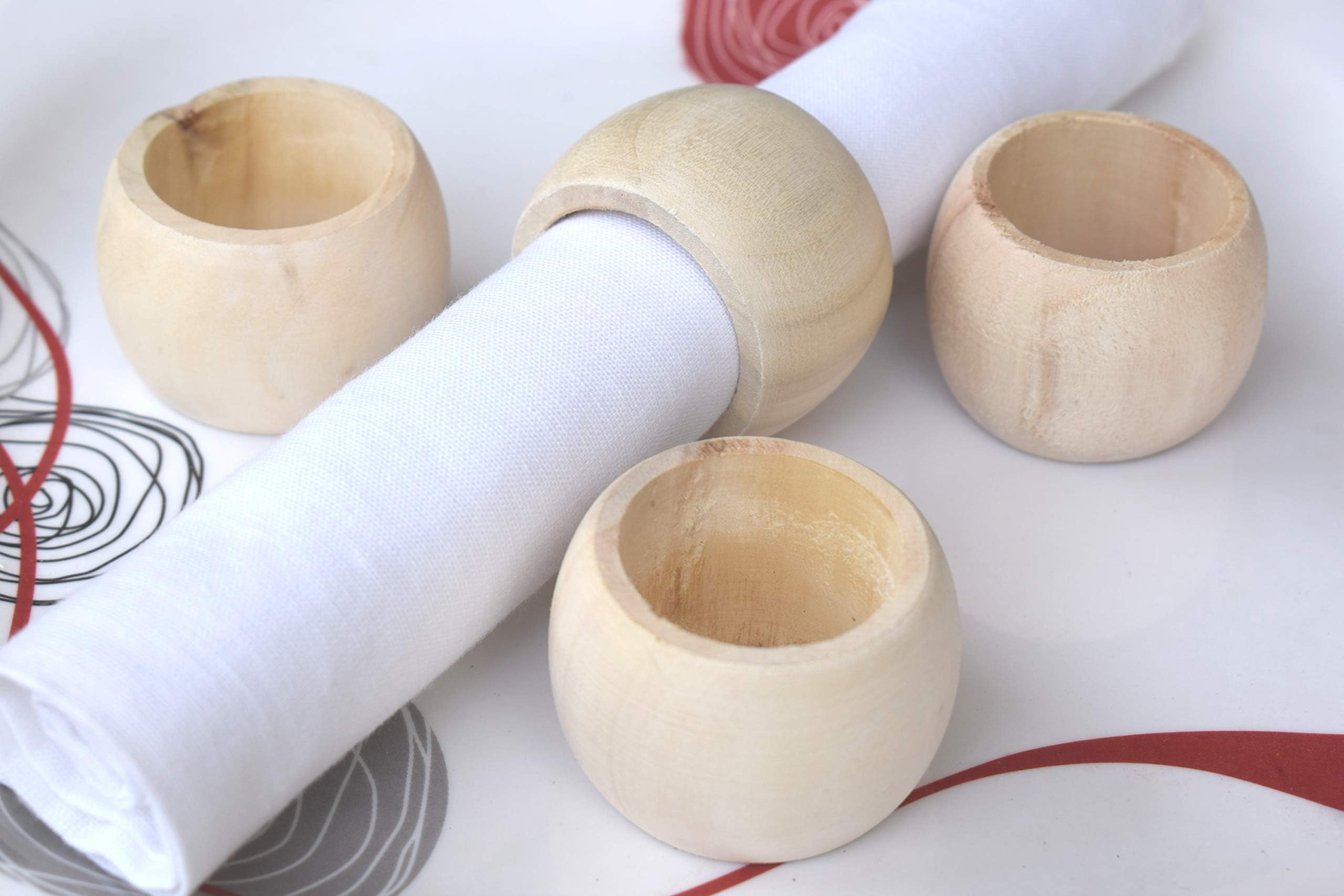 Ligero & Pro - Juego de 4 servilletas de madera de 3,8 cm