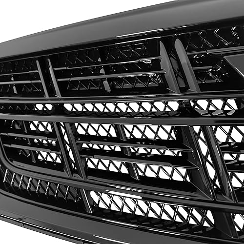 Miniatura 7 de Kit de repuesto para rejilla de entrada de aire frontal, color negro, brillante, malla negra, compatible con XTS 2013-2017