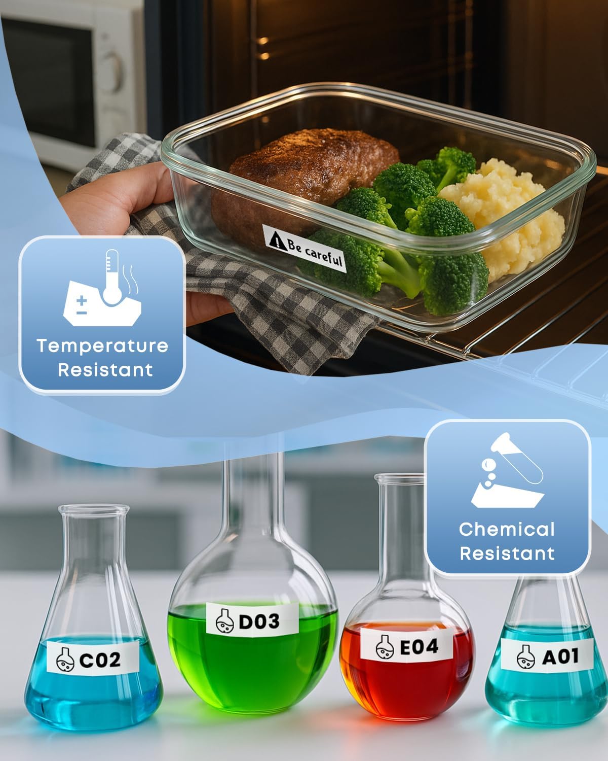 COLORWING TZe-231 Replace for Brother P-Touch Label Tape TZ Tape 12mm 0.47 Laminated White 1/2 inch TZe231 Label Maker Tape for Brother Ptouch PT-D210 D220 H110 D410 D610 1280 Cube Refills, 5-Pack - Image 7