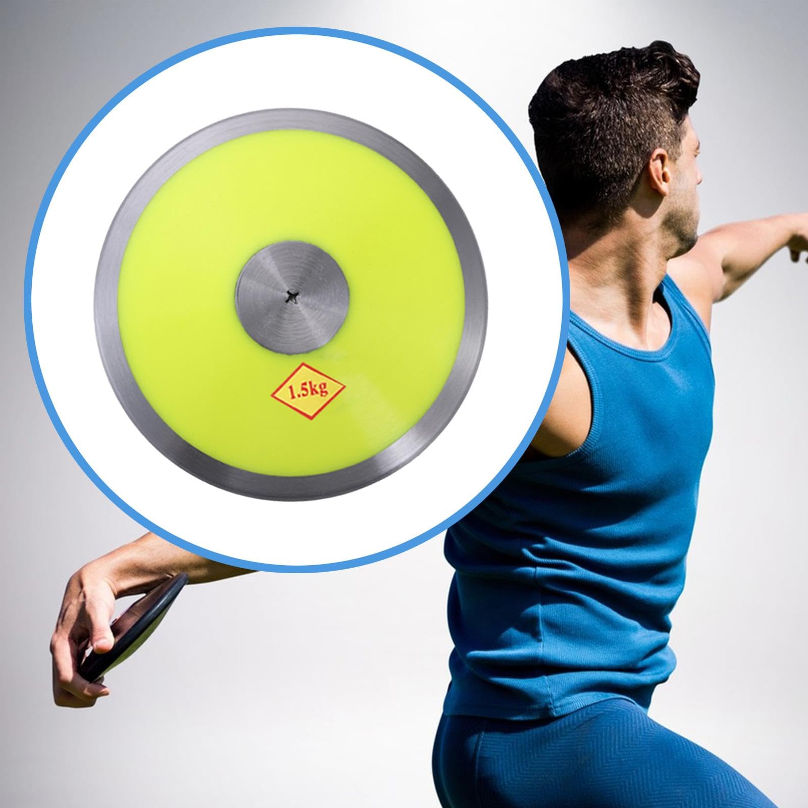 Disco de Nailon 1,5 kg Centro de Acero Entrenamiento Atletismo