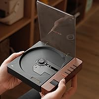 Vista 2 de R300 CD Player Portable Bluetooth Desktop Retro CD Players for Home,Without Speakers, Rechargeble Battery Small Compact Vintage CD Player,SPDIF