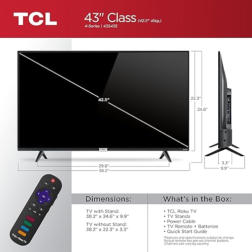 Miniatura 2 de TCL Televisor LED inteligente 4K UHD de 43 pulgadas, modelo 43S435, modelo 2021 (renovado)