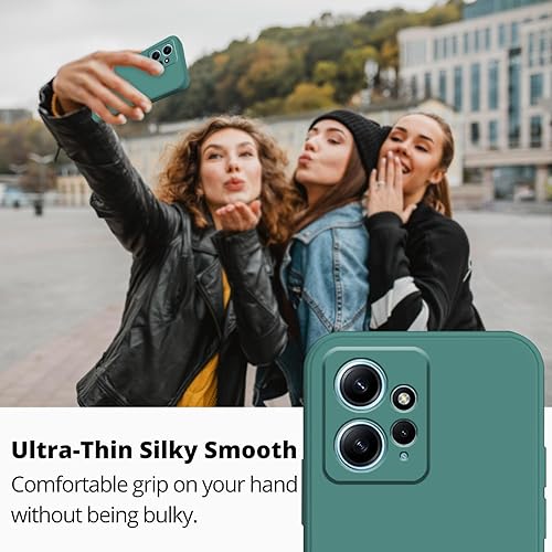 Miniatura 2 de Compatible con Xiaomi Redmi Note 12 4G Funda de silicona líquida verde oscuro, suave al tacto Teléfono Redmi Note 12 4G Funda de silicona a prueba