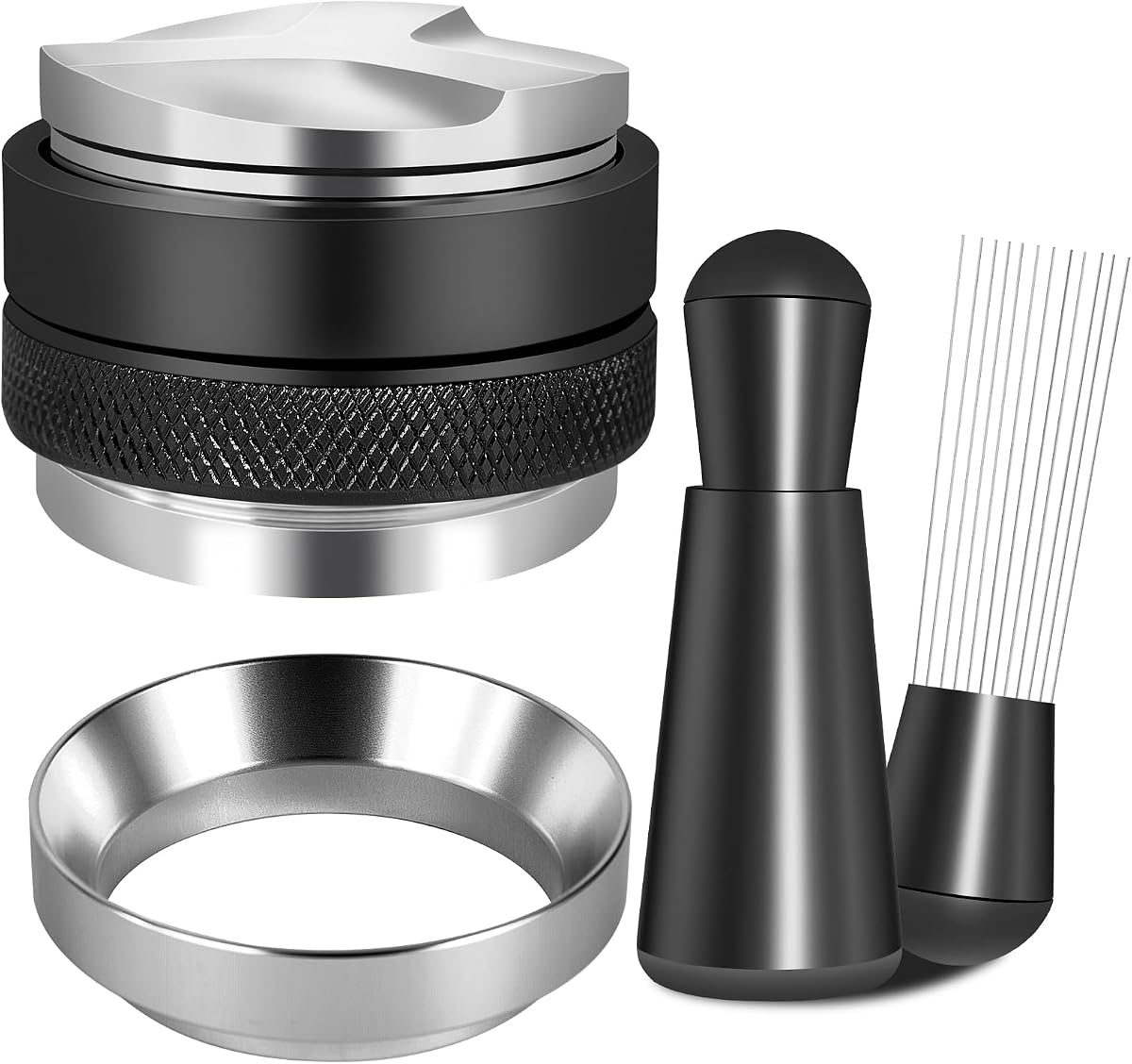 Reoszeank 54mm Espresso Accessories Kit, Distributor, Tamper, WDT, Funnel | Coffee Leveler, Espresso Distribution Tool, Dosing Funnel Set, fits Breville 54 mm Espresso Machines and Portafilters