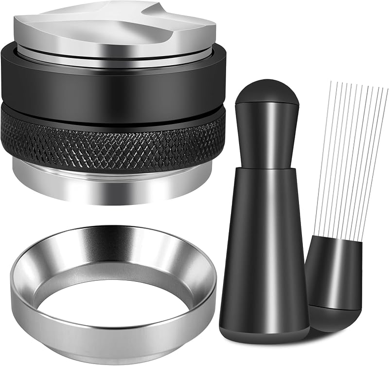 Reoszeank 54mm Espresso Accessories Kit, Distributor, Tamper, WDT, Funnel | Coffee Leveler, Espresso Distribution Tool, Dosing Funnel Set, fits Breville 54 mm Espresso Machines and Portafilters
