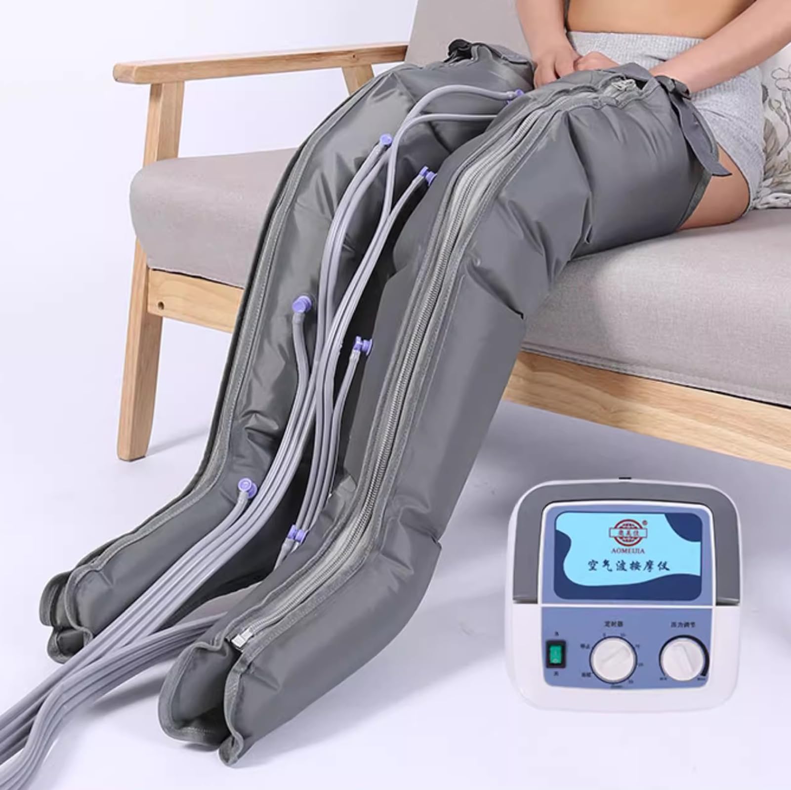 Massaggiatori elettrici per Piedi a 6 cavità per Gambe, Compressione Circolare dell'Aria per Braccia o Vita per Il rilassamento dei Muscoli per casa, Ufficio e Viaggi
