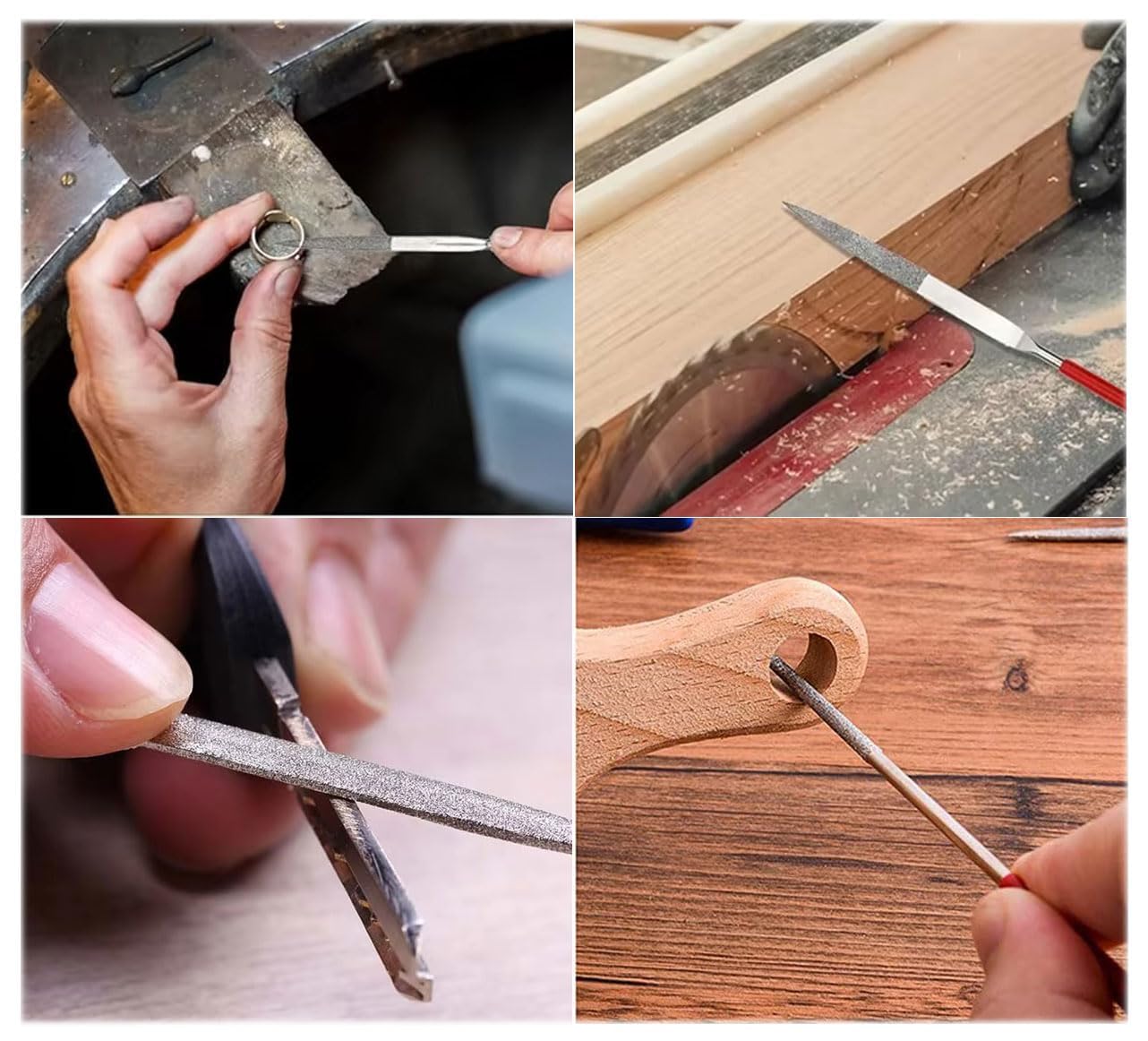 Lot de 13 limes en métal de qualité supérieure - Limes d'atelier semi-rondes - Limes en bois de qualité supérieure - Râpe en bois - Lime ronde - Convient pour les ateliers, les menuiseries, etc.