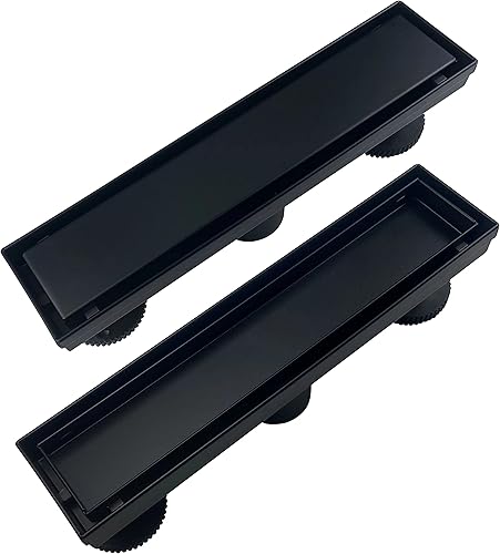 Miniatura 6 de Drenaje de ducha lineal de 24 pulgadas con cubierta extraíble de rejilla de inserción de azulejos 2 en 1 y certificado CUPC de acero inoxidable