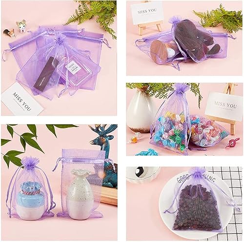 Miniatura 258 de Dealglad 100pcs Drawstring Organza bolsas de joyería caramelo para fiestas, casamientos, regalos Negro
