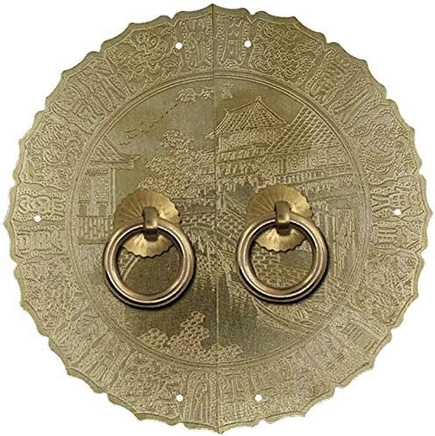 Classical Door Handle Knocker Chinese Handle Antique Door Handle Copper Handle Cabinet Door Handle Ming Mounted Vintage Handle Knob Furniture Closet Door (B)