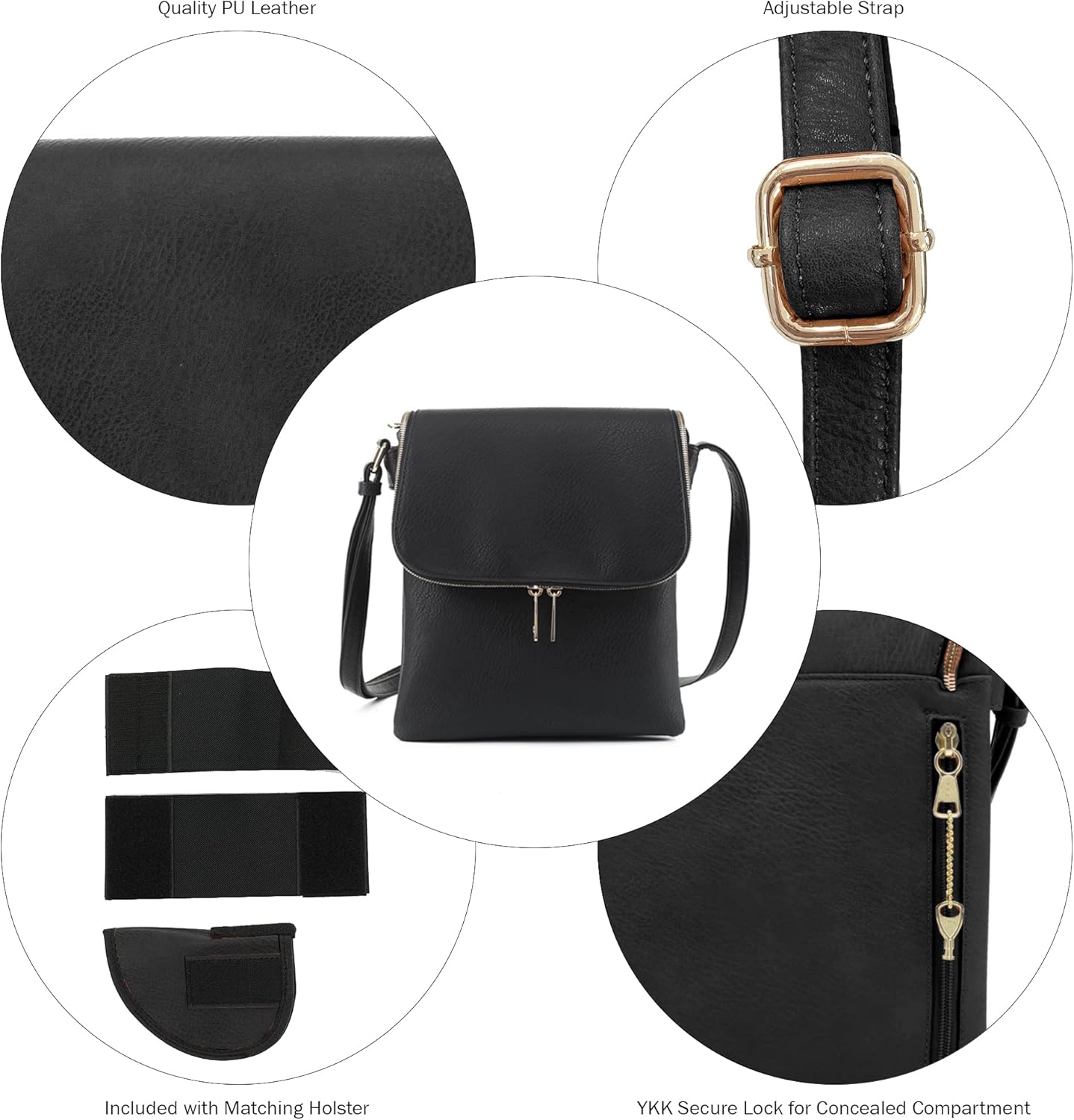 JESSIE & JAMES Cheyanne Concealed Carry Crossbody Bag with Lock and Key - Image 6