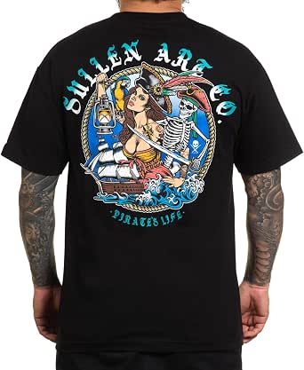 Sullen Men's Eagle Badge Americana Graphic Short Sleeve Tee - Black - View #7