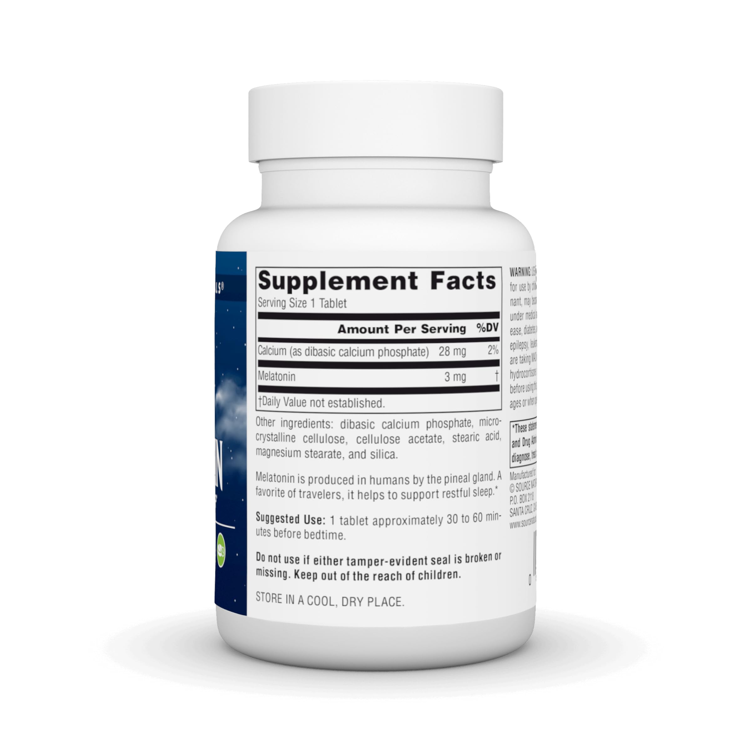 Source Naturals Time Released Melatonin 3 mg - 240 Time Release Tablets — Amazon image 3