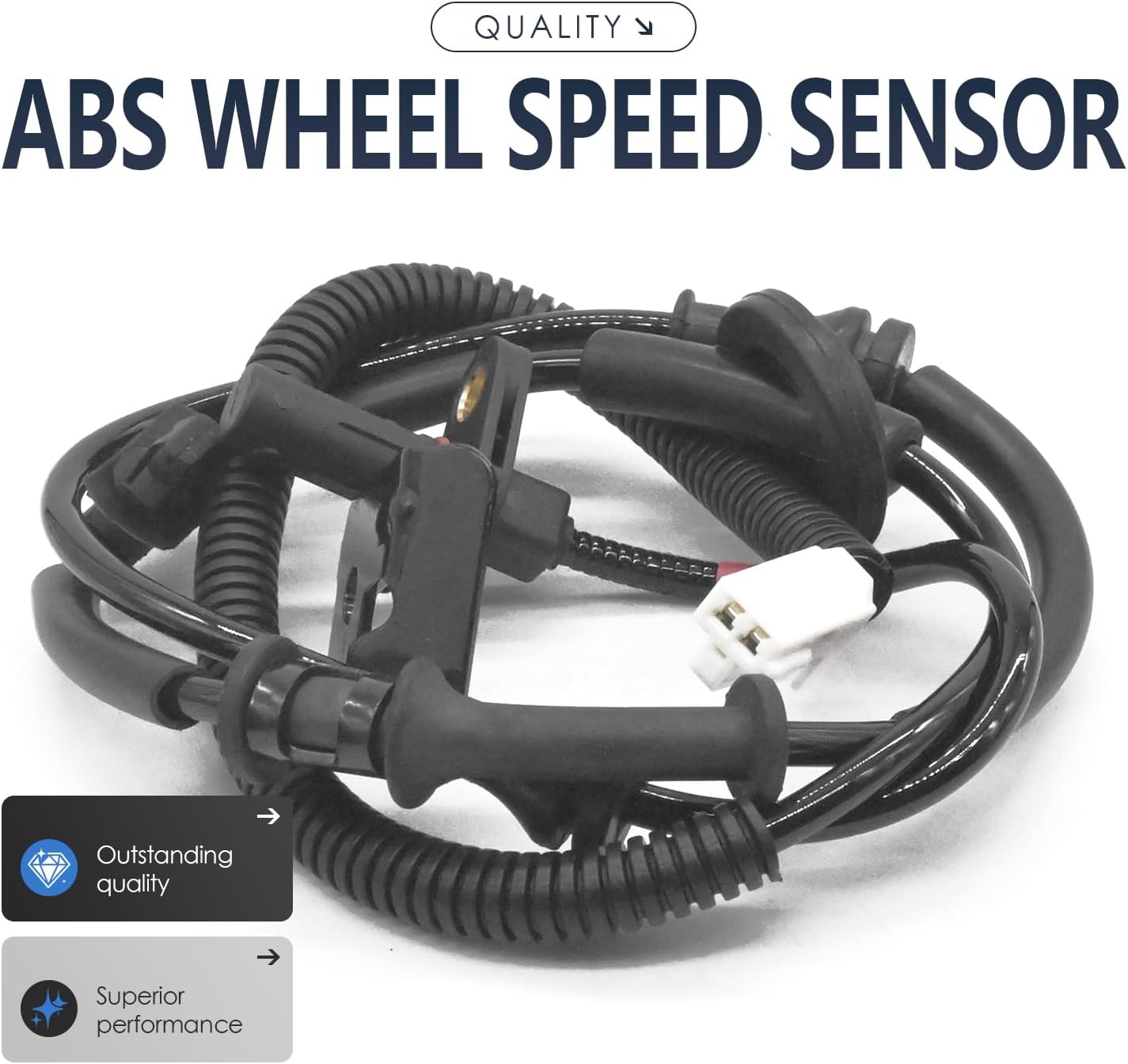 2PCS Rear Left and Right Abs Wheel Speed Sensor Compatible with Hyundai Elantra 599103X350 599303X350 ALS2293 ALS2334 Sedan Built in U.S.; 14 15 16 2014 2015 2016