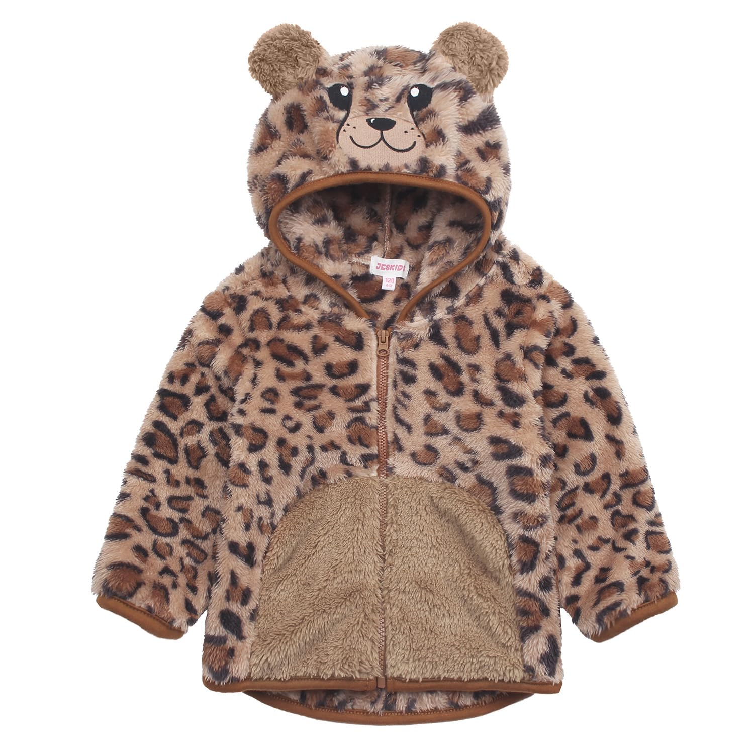 JESKIDS Toddler Girls Boys Fleece Hoody Jacket Zip Up Teddy Coat Warm Winter Outwear