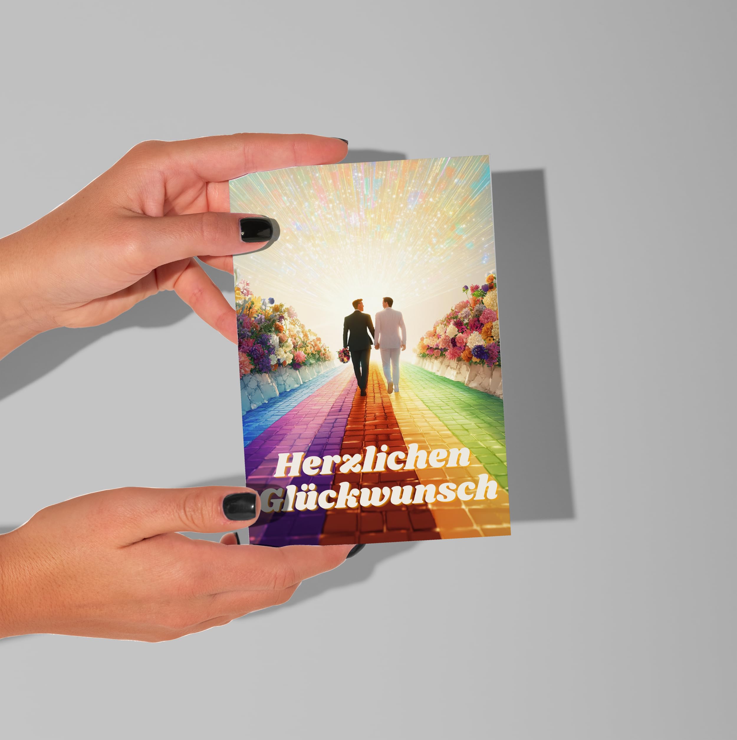 Luxuriöse Hochzeitskarte 2025 Für Brautpaare – Inkl. Umschlag, 127 X 178 Mm