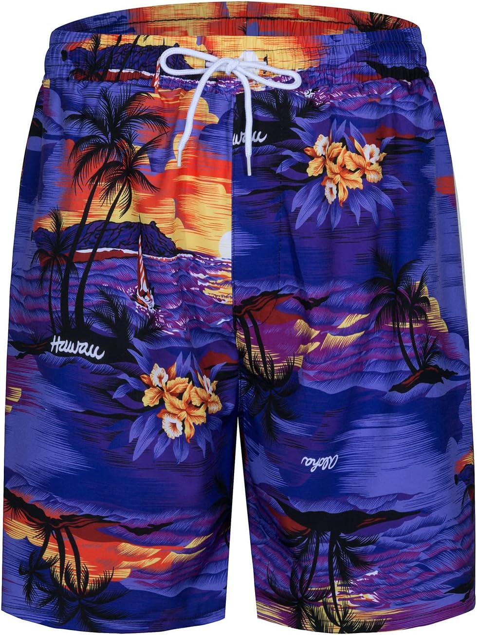 TUNEVUSE Mens Hawaiian Short Sleeve Shirt Suits Flower Print Suits Tropical 2PC Sets Button Down Shirts and Shorts Outfit - Image 4