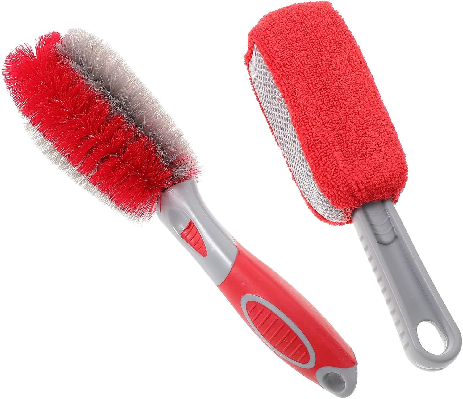 Car Wheel and Tire Cleaning Brush Kit with Handle for Thorough Cleaning Using Superfine Fiber and Sponge Material, for Home and Commercial Car Washing Without Damaging Paint