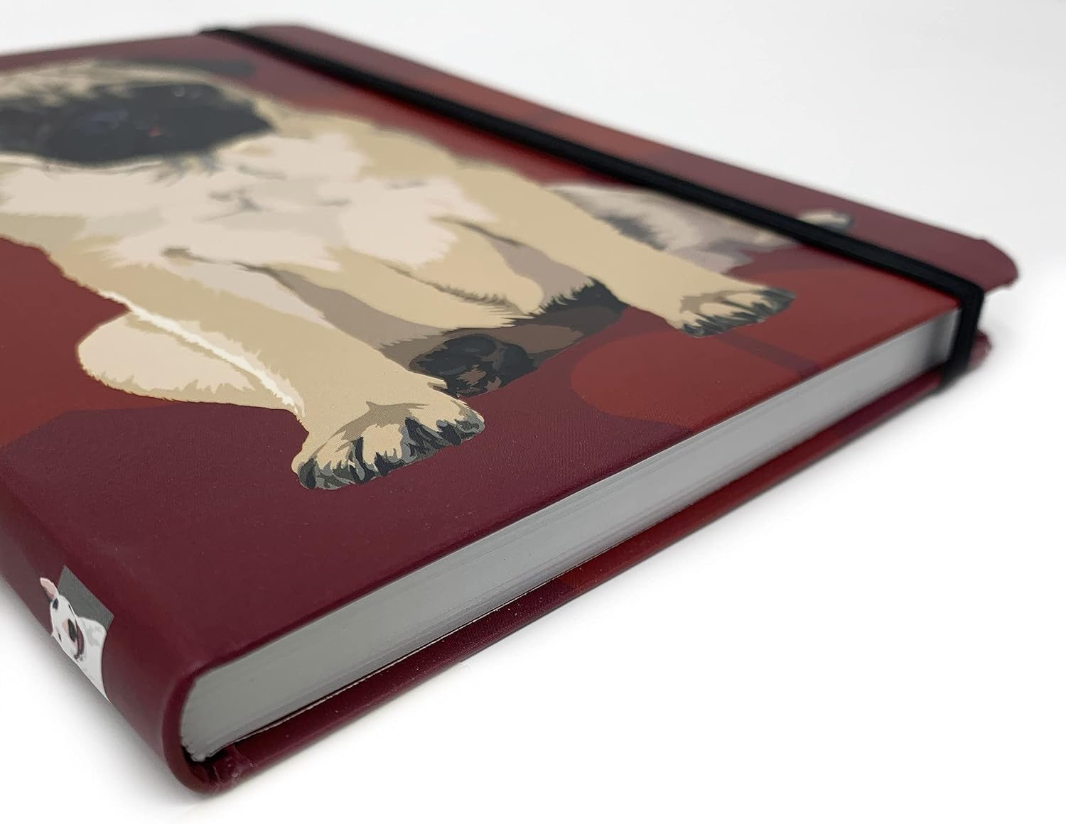 Pug Pocket Notebook by Leslie Gerry, White - Image 3