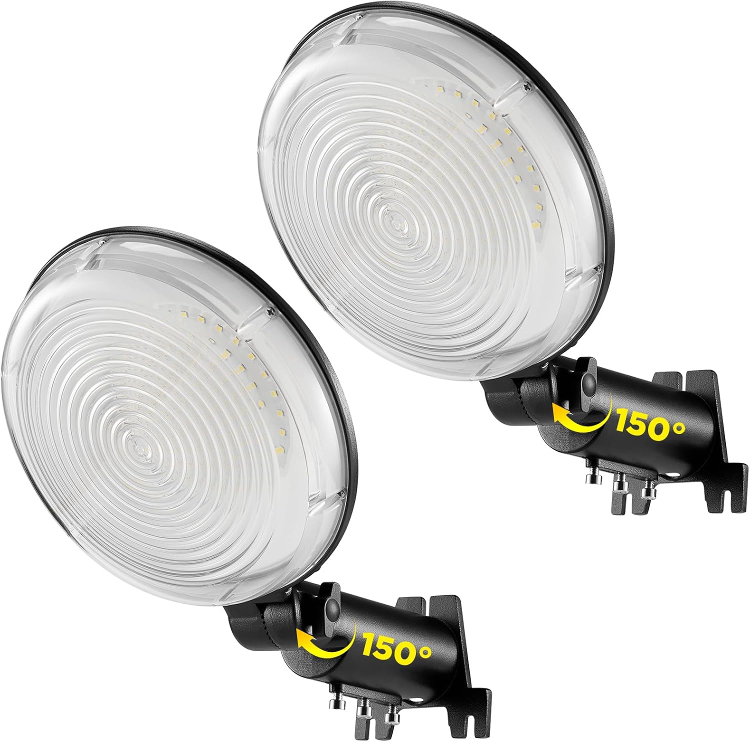 2 Pack LED Barn Light, 150W 21000LM Dusk to Dawn Outdoor Lighting, Yard Lights, 6500K Daylight, Outdoor Security Lighting, IP66 Waterproof Street Lights for Farmhouse, Garage, Warehouse