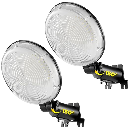 2 Pack LED Barn Light 100W, 10000LM Dusk to Dawn Outdoor Lighting, Yard Lights, 6500K Daylight, Outdoor Security Lighting,IP66 Waterproof Street Lights for Farmhouse,Barns,Garage,Yard,Warehouse