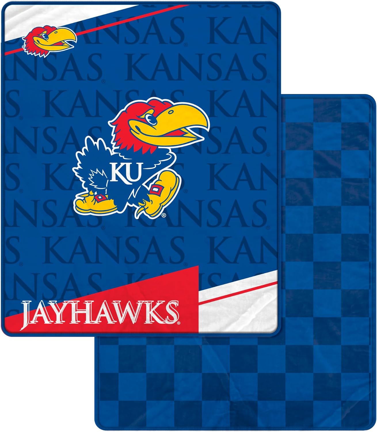 NCAA Diagonal Ghost Checker Double Sided Ultra Cozy Blanket