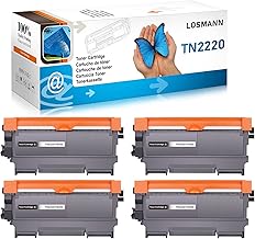 LOSMANN 4 x Toner Cartridges Compatible with Brother TN-2220 TN2220 TN-2010 TN2010 for DCP-7060DN DCP-7060N DCP-7065 DCP-7065DN DCP-7070 DCP-7070DW HL-2130 HL-2130R HL-2132 HL-2132R HL-2132R HL-2132R