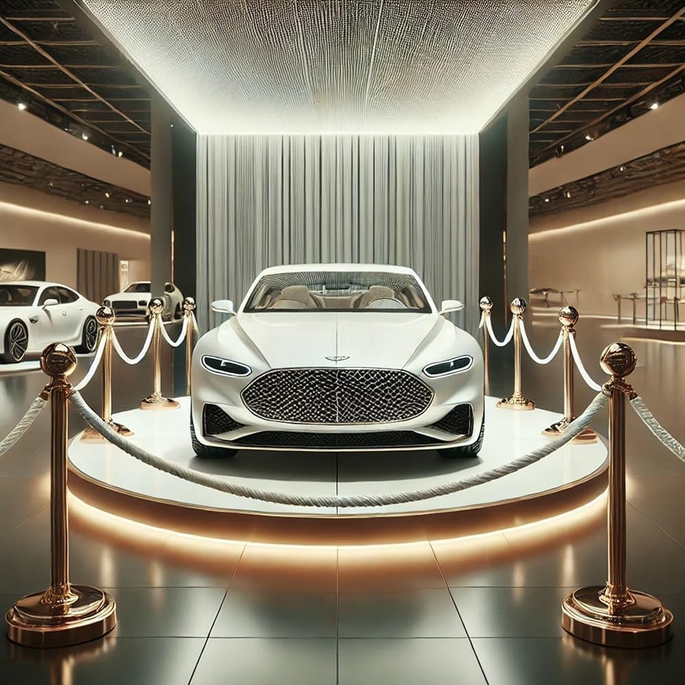 6 Pcs Velvet Stanchion Rope with Snap Hooks, 4.9ft Crowd Control Barrier Rope, Twisted Hanging Queue Divider for Event, Party, and Red Carpet Use