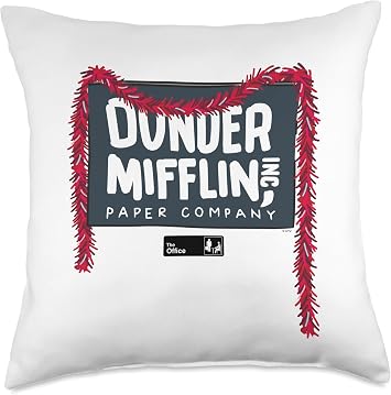 The Office Dunder Mifflin Holiday Garland Throw Pillow