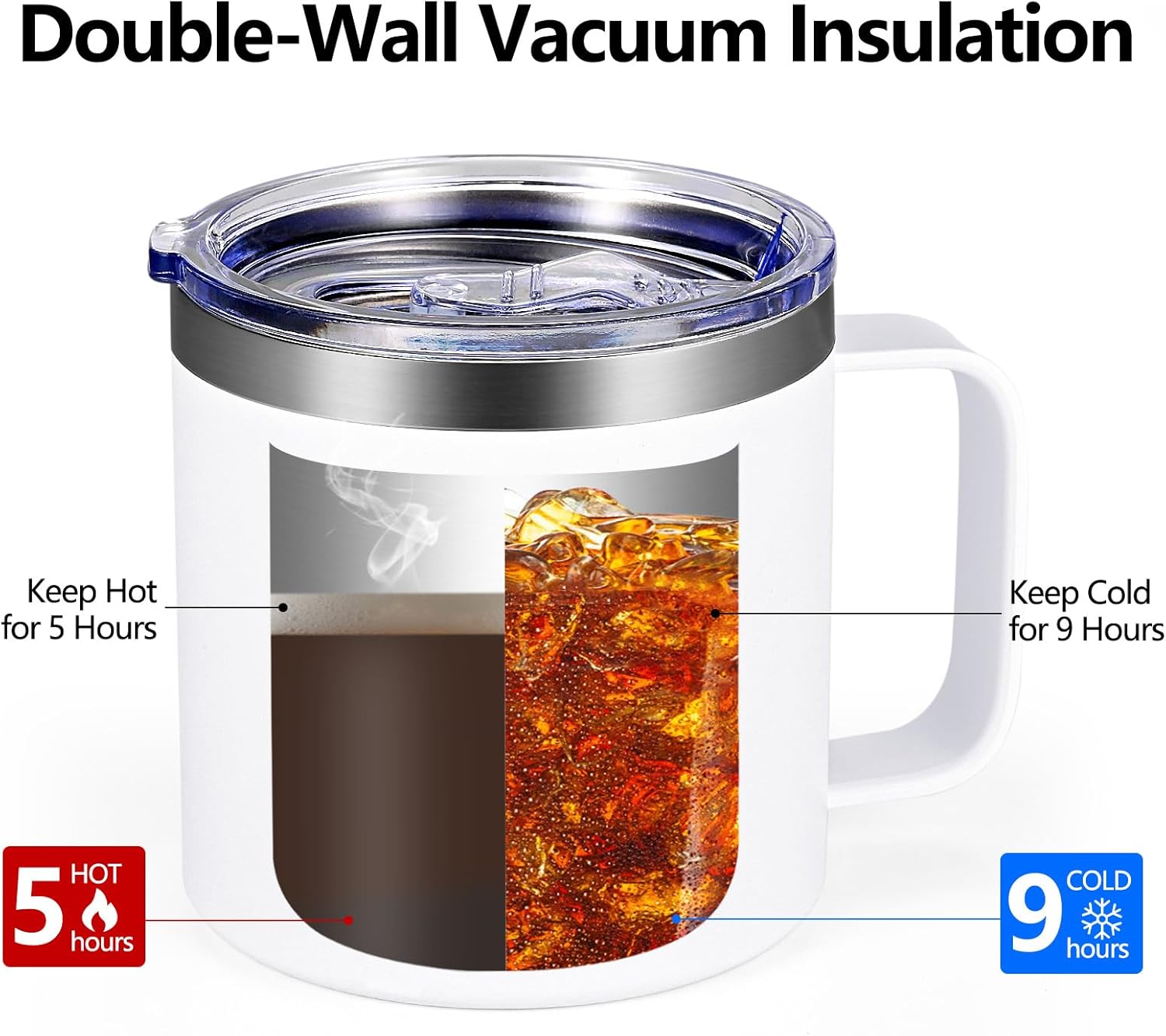 Lifecapido Music Teacher Gifts, Without Music Life Would B Flat Coffee Mug, Music Teacher Appreciation Gifts for Music Teacher Music Lover Musicians, 14Oz Stainless Steel Coffee Mug with Lid, White - Image 4