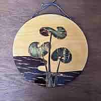 田山工房 桜皮細工 蕗デザイン皿セット 田山工房 桜皮細工 蕗デザイン