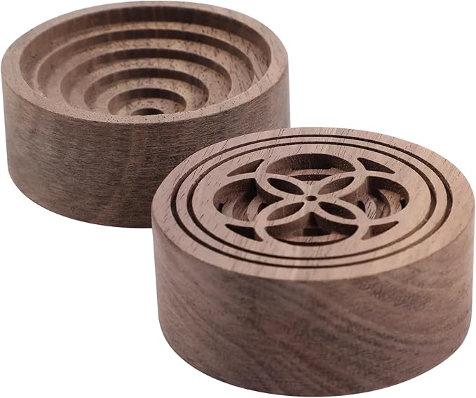 Difusor de Aceites Esenciales de Madera, 2 Piezas, Redondo, Anjetan miniatura 2