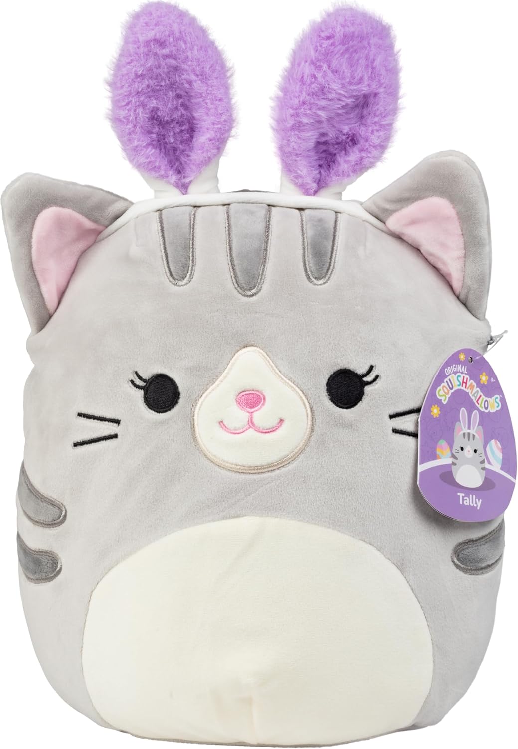 Squishmallows Original 10-Inch Tally the Easter Cat - Official Jazwares Plush - Collectible Soft & Squishy Kitty Stuffed Animal Toy - Add to Your Squad - Gift for Kids, Girls & Boys