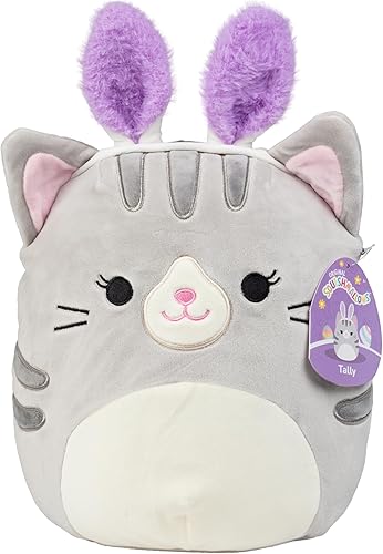 Squishmallows Tally The Easter Cat original de 10 pulgadas, peluche oficial de Jazwares, juguete de peluche coleccionable suave y esponjoso, añádelo