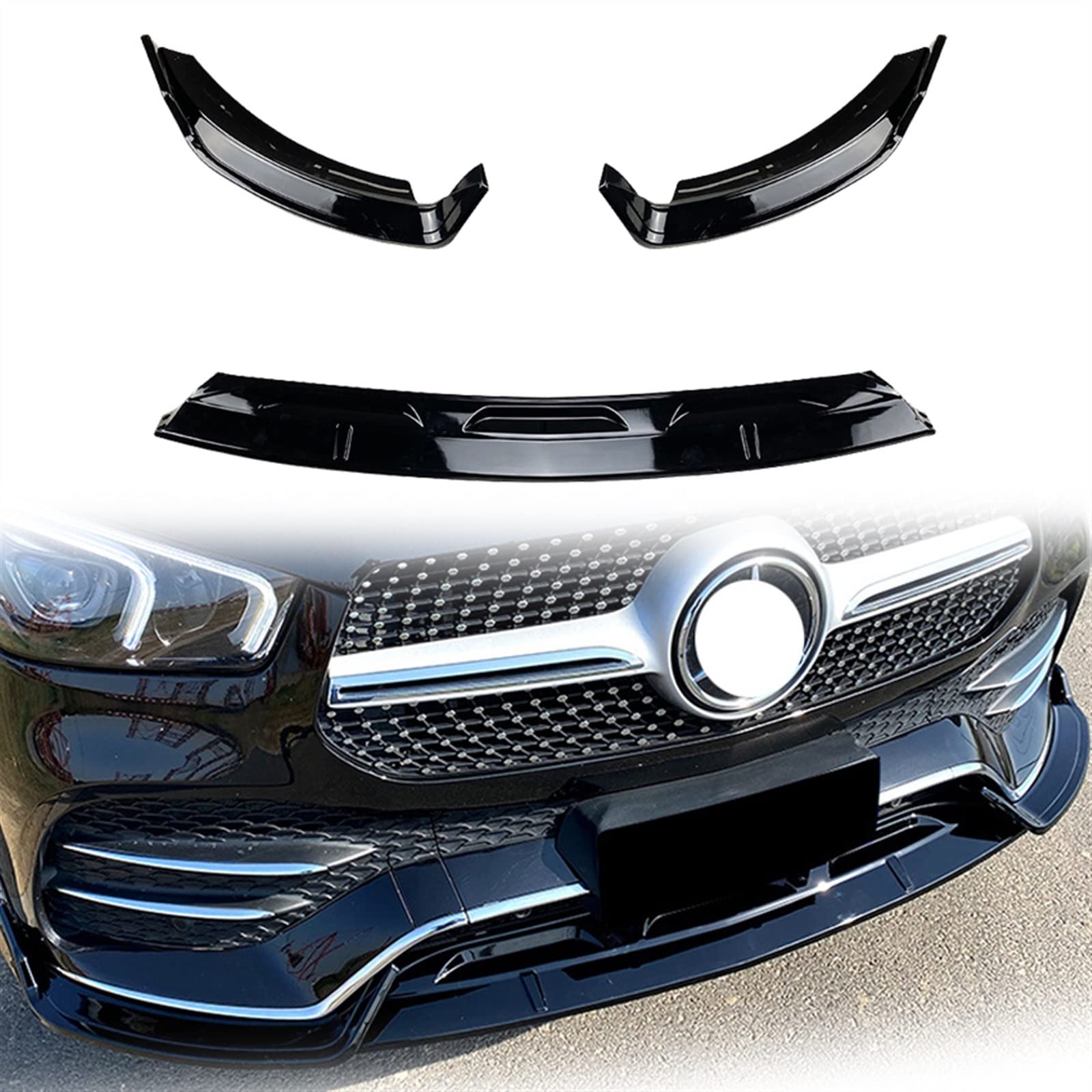 Lèvre avant Benz GLE W167 C167 contre les rayures - Spoiler diffuseur et habillage de style