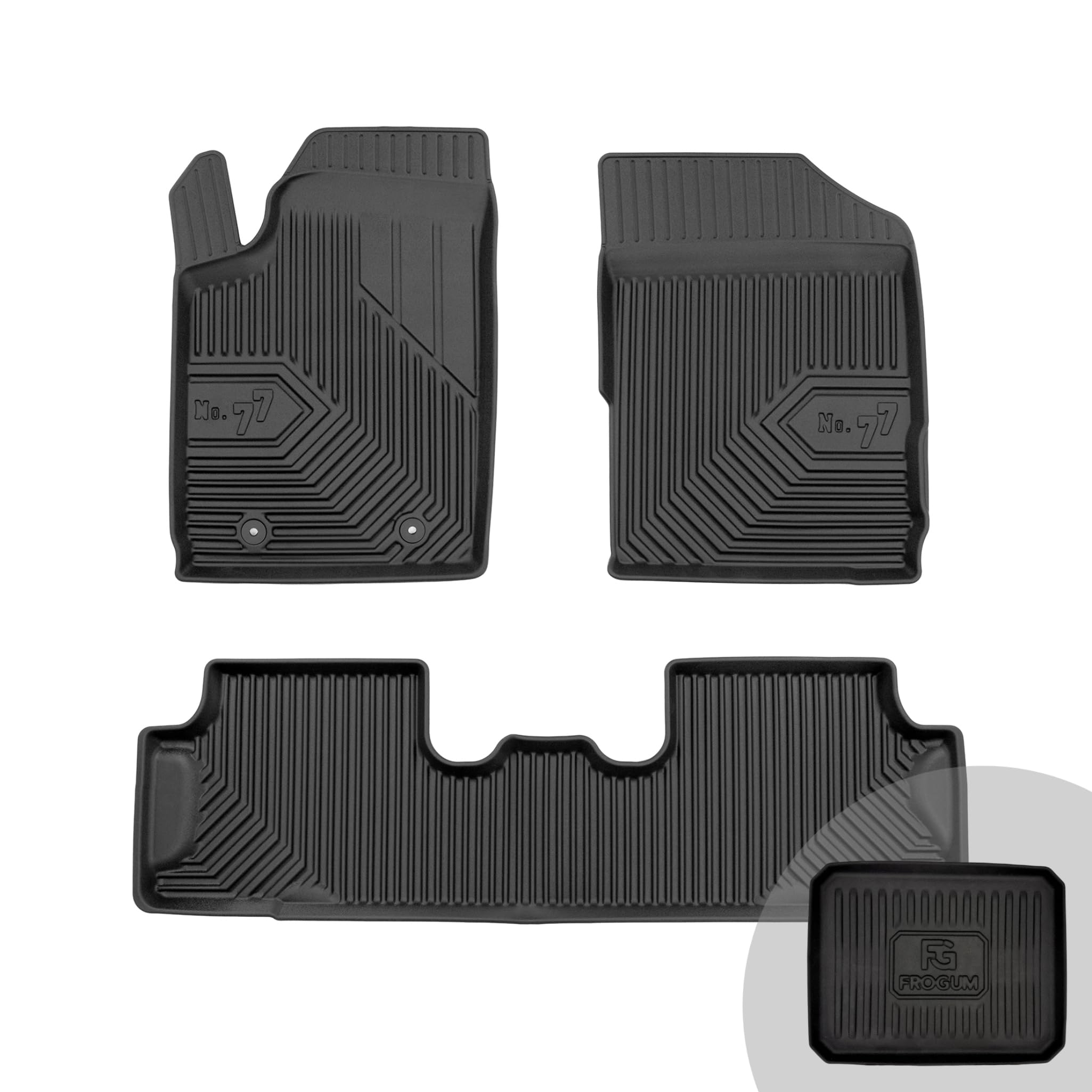 FROGUM No.77 Alfombrillas para Coche Alfombras para Peugeot Partner I 1996-2010 | Borde Alto | para Todo el año | Tamaño