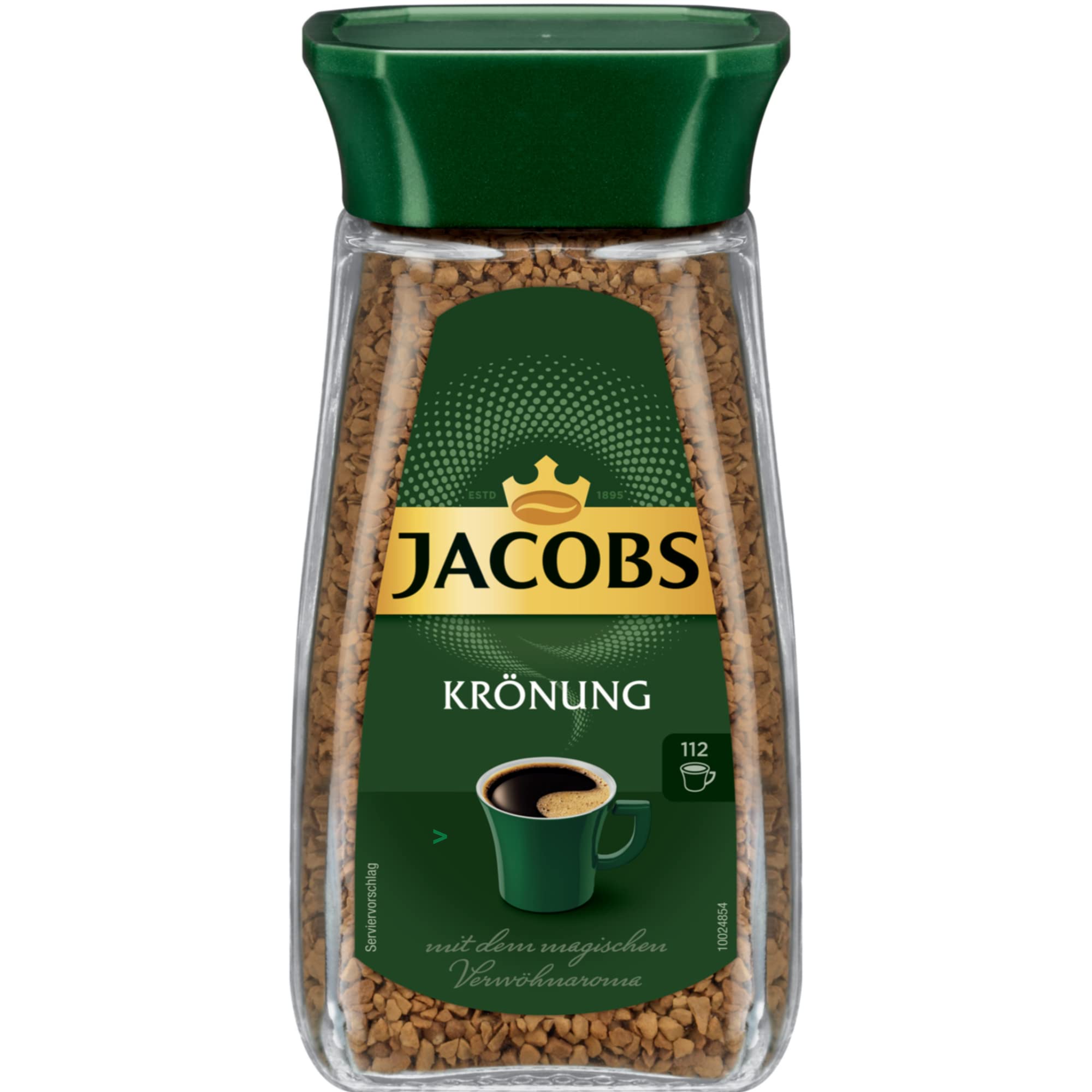 Jacobs Krönung löslicher Kaffee Instantkaffee 6er Pack (6x200g Glas) + usy Block