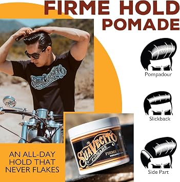 Suavecito Firme Strong Hold Pomade Water Based Medium Shine for Men 2x 113g