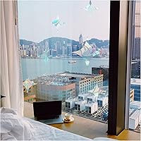Vista 5 de GORGECRAFT 8 calcomanías estáticas de estrella para ventana, anticolisión, para evitar pájaros, calcomanías de alerta, no adhesivas, película