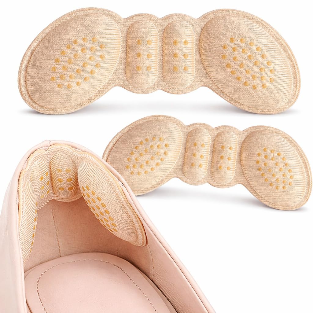 MEBISO MEBISO Butterfly Heel Pads for Shoes, Anti-Slip Heel Grips & Blister Prevention Cushions for Men and Women, Soft Comfortable Heel Liners for Loose Shoes, High Heels & Flats (1)