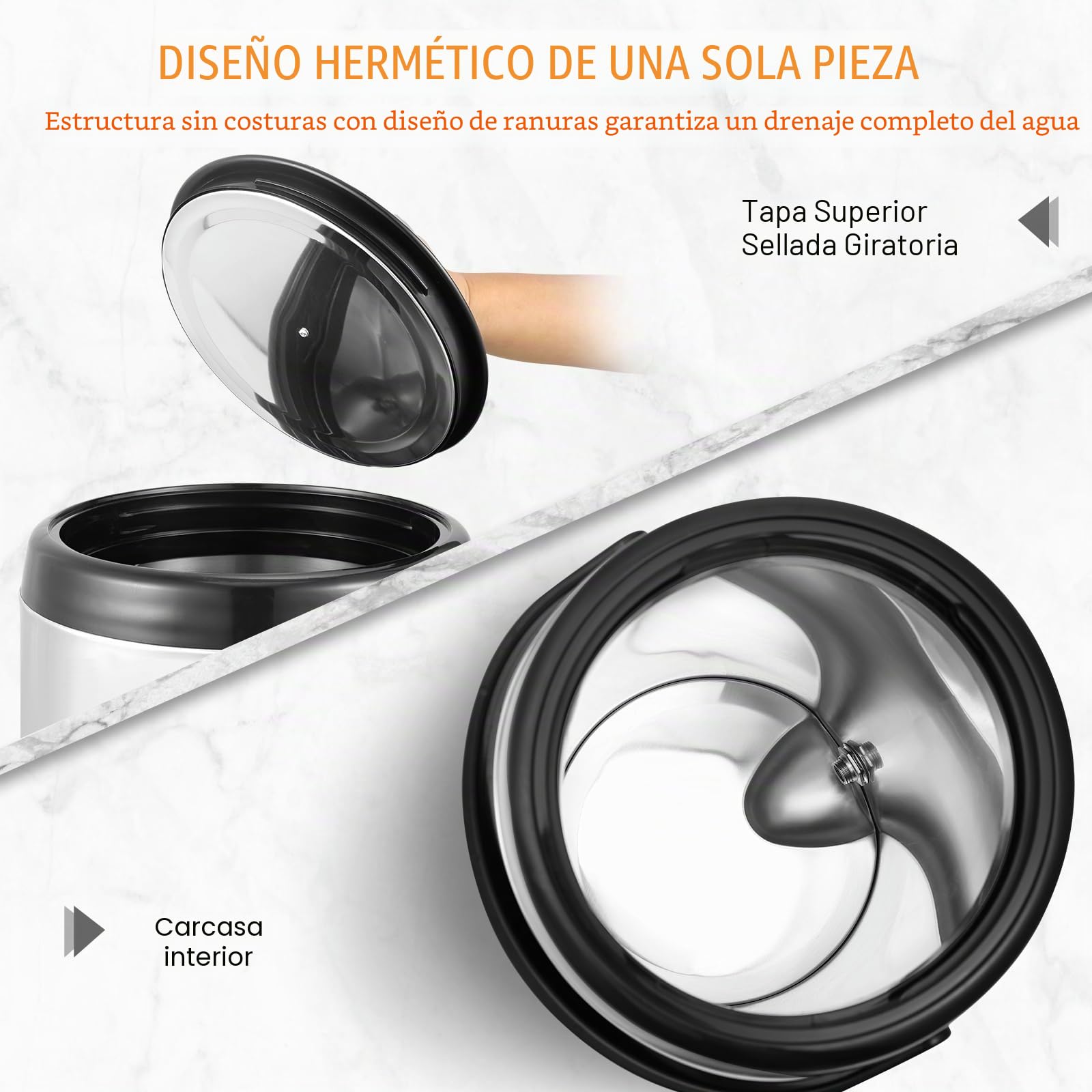 VEVOR Dispensador de Bebidas Aislado Dispensador de Agua Fría y Caliente No Eléctrico 9,2 L Almacenamiento de Alimentos de Acero Inoxidable Contenedor Aislado 4-6 H con Grifo Portátil para Camping