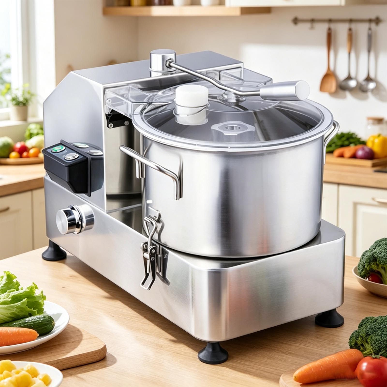 Sunseota Commercial Meat and Vegetable Blender Stainless Steel Food Shredder 6L-1800W