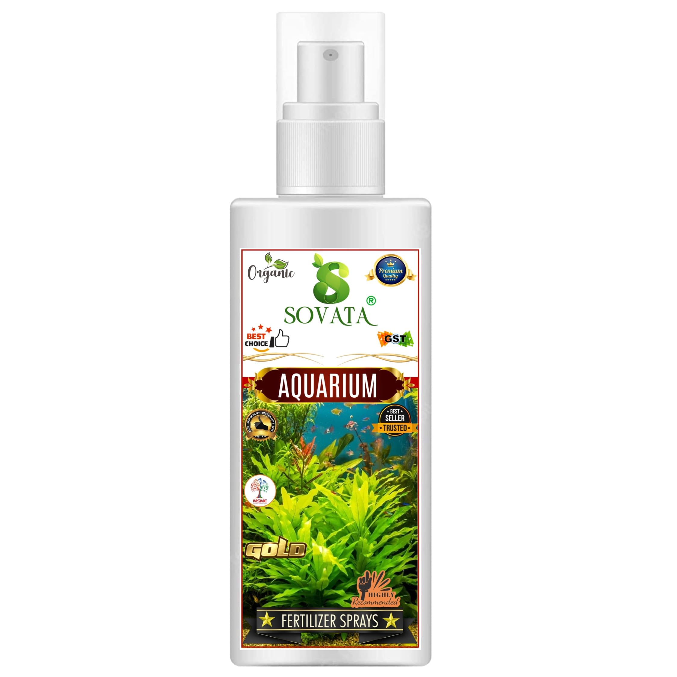 Aquarium Plant Spray, Essential Organic Liquid Spray Fertilizer for Overall Healthy Growth of Aquarium Plants and Beneficial for Fishes, Tortoise and Water Creatures. (100 ml)-image-2