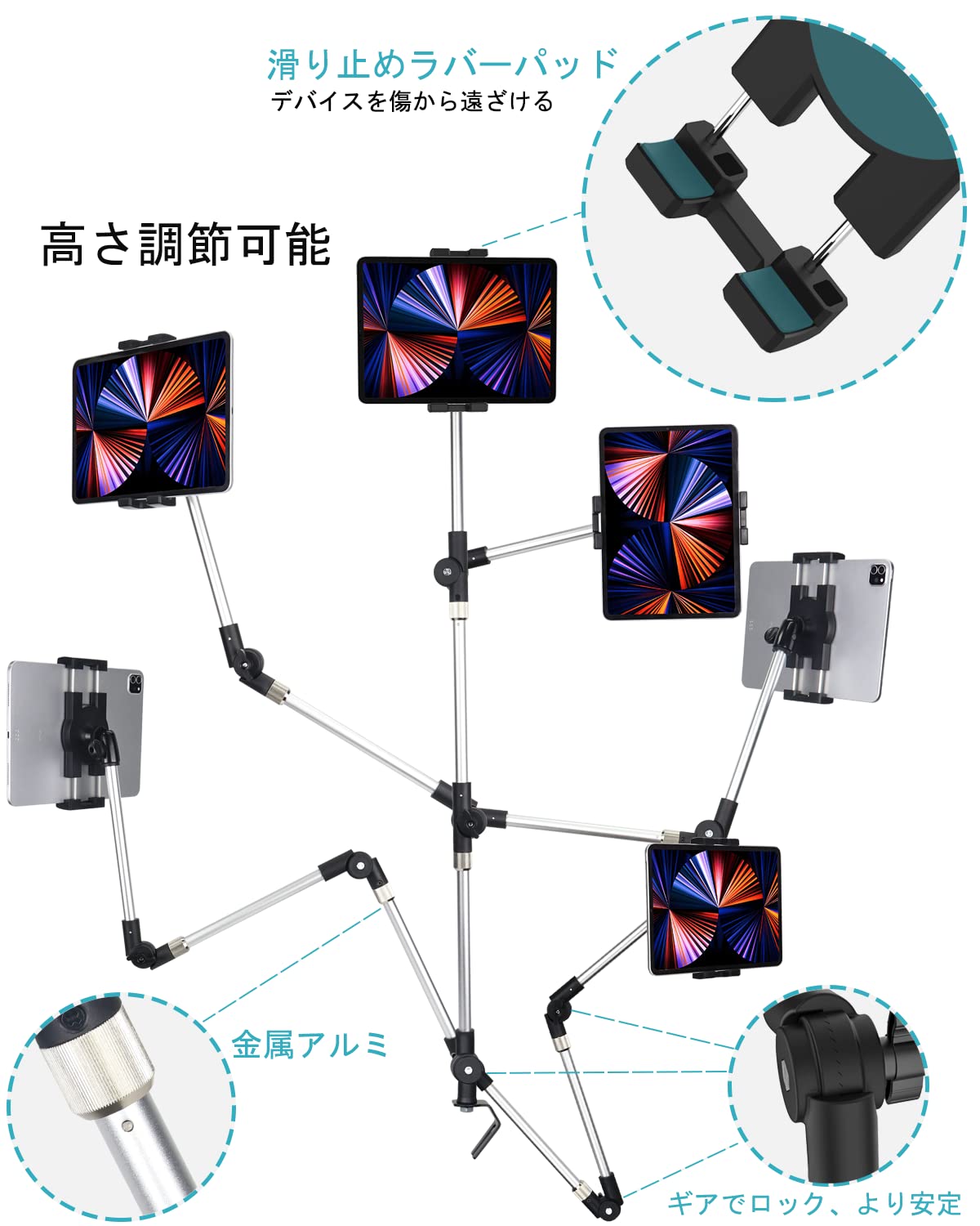 Amazon.co.jp: Aozcu 車載ホルダー シートレールタブレット