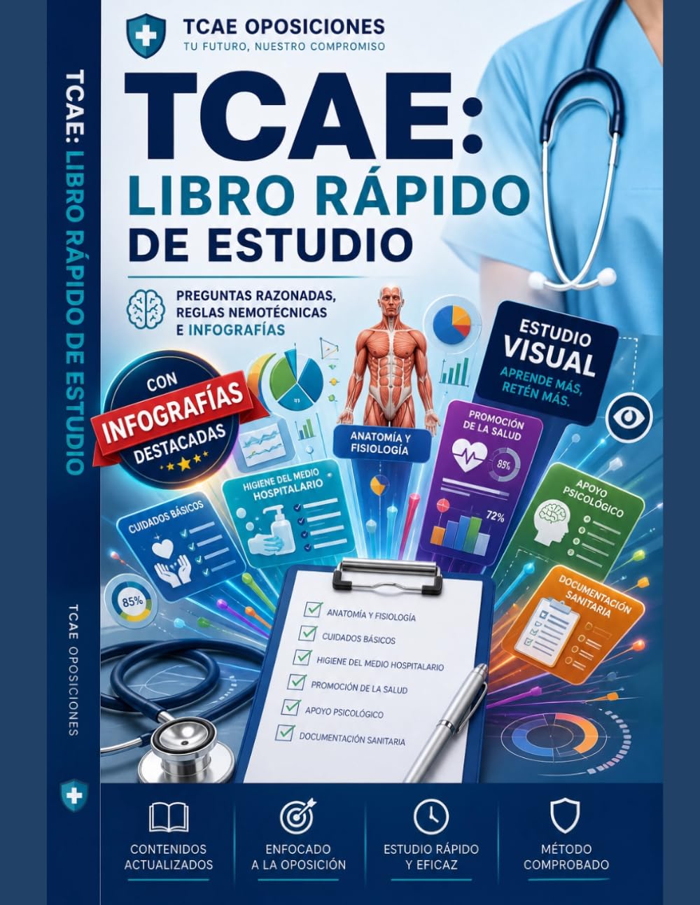 TCAE: Libro rápido de estudio para oposiciones: Preparación para Oposiciones de TCAE